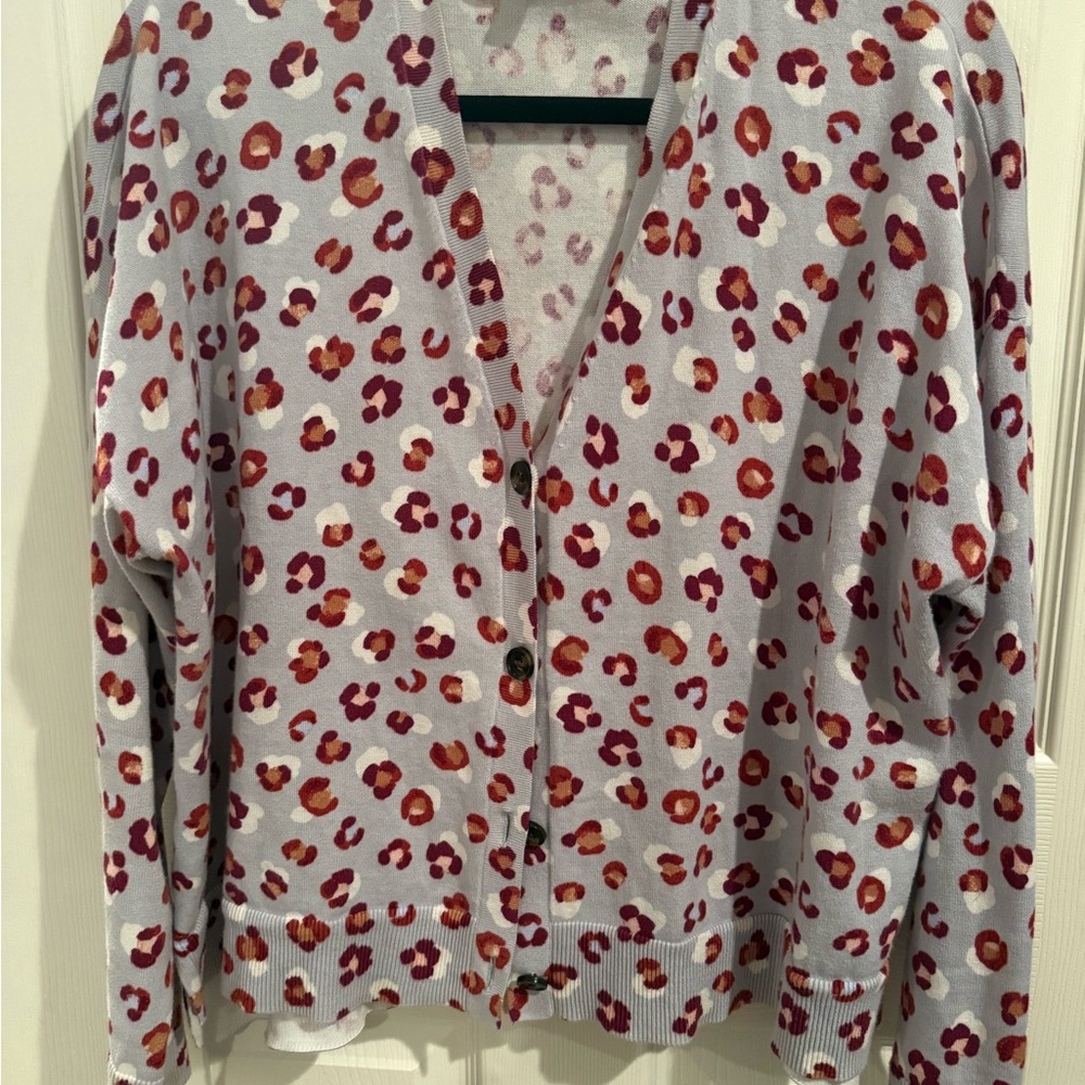Ann Taylor Leopard Patterned Cardigan